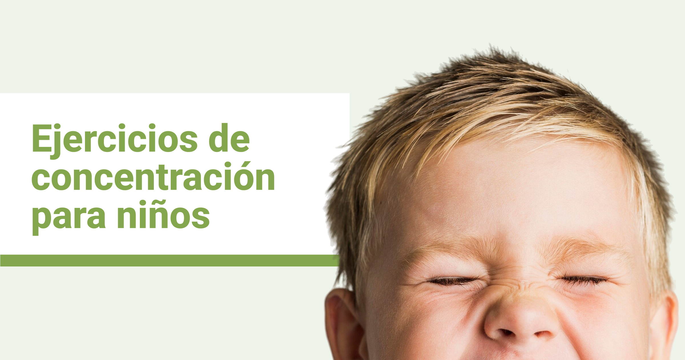 Ejercicios de concentración para niños